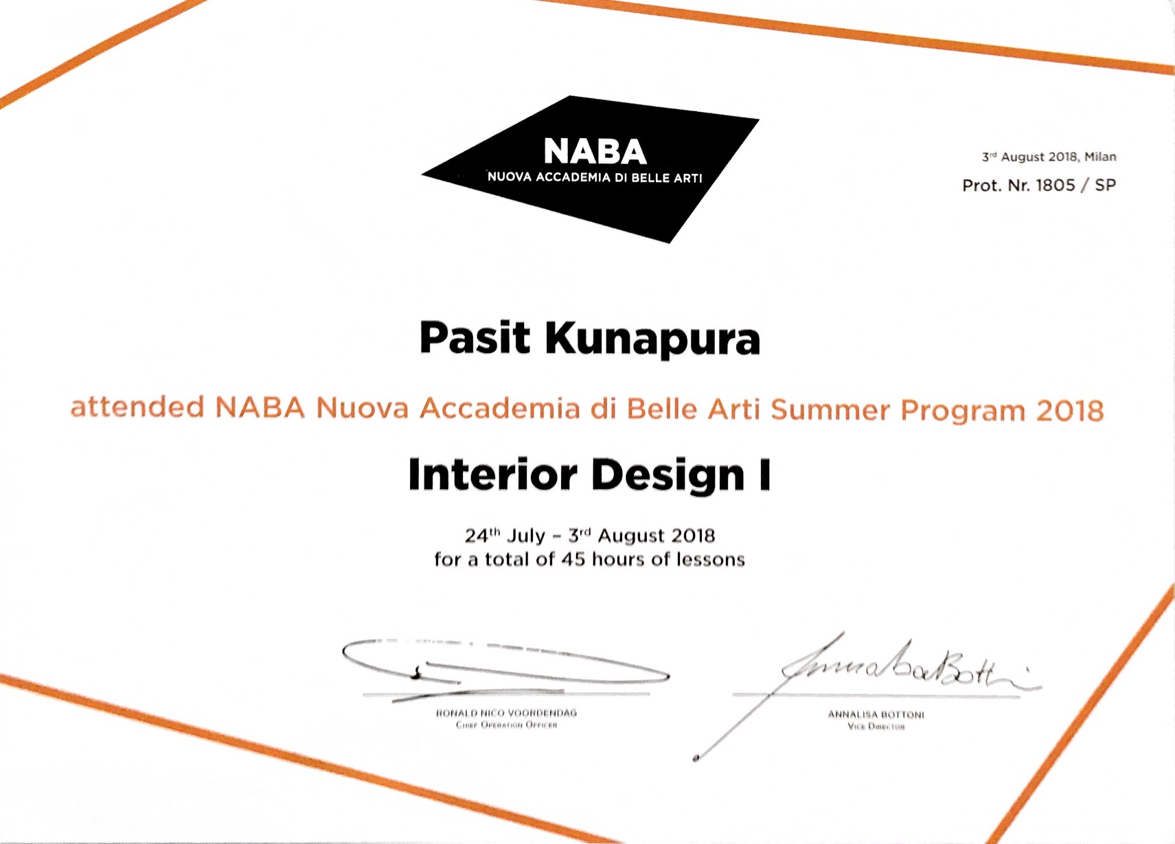 TIDA Thesis Awards 2017 : Naba Summer Course Milano Italy